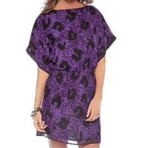 Jessica Simpson Purple Black Mini Sundress